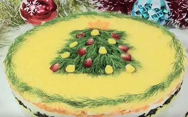 Новогодний салат "Елочка"